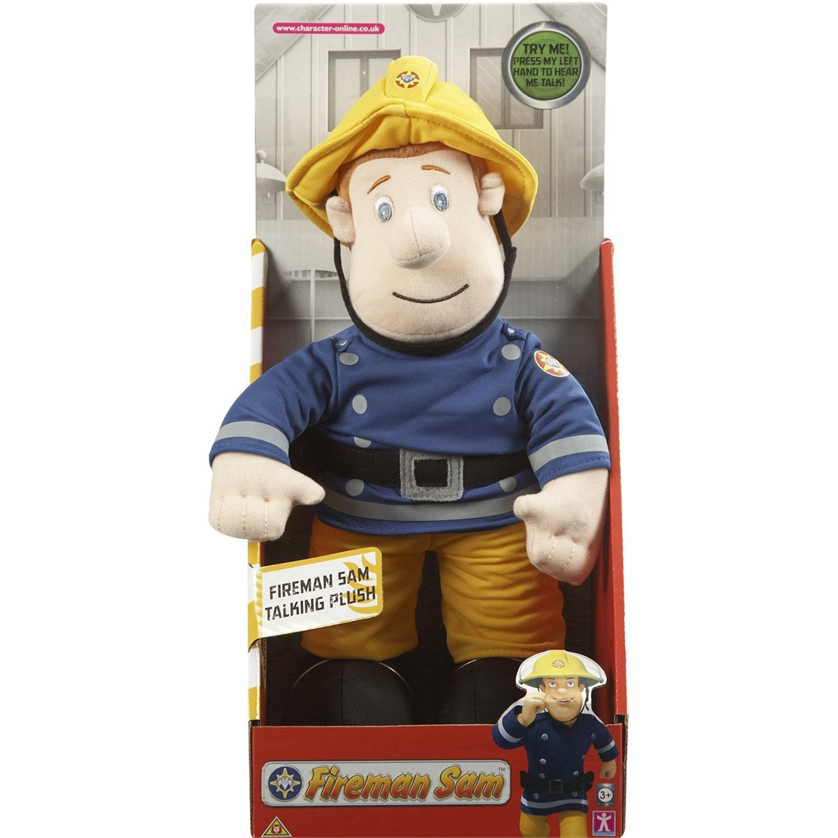 Talking fireman sam sales plush toy