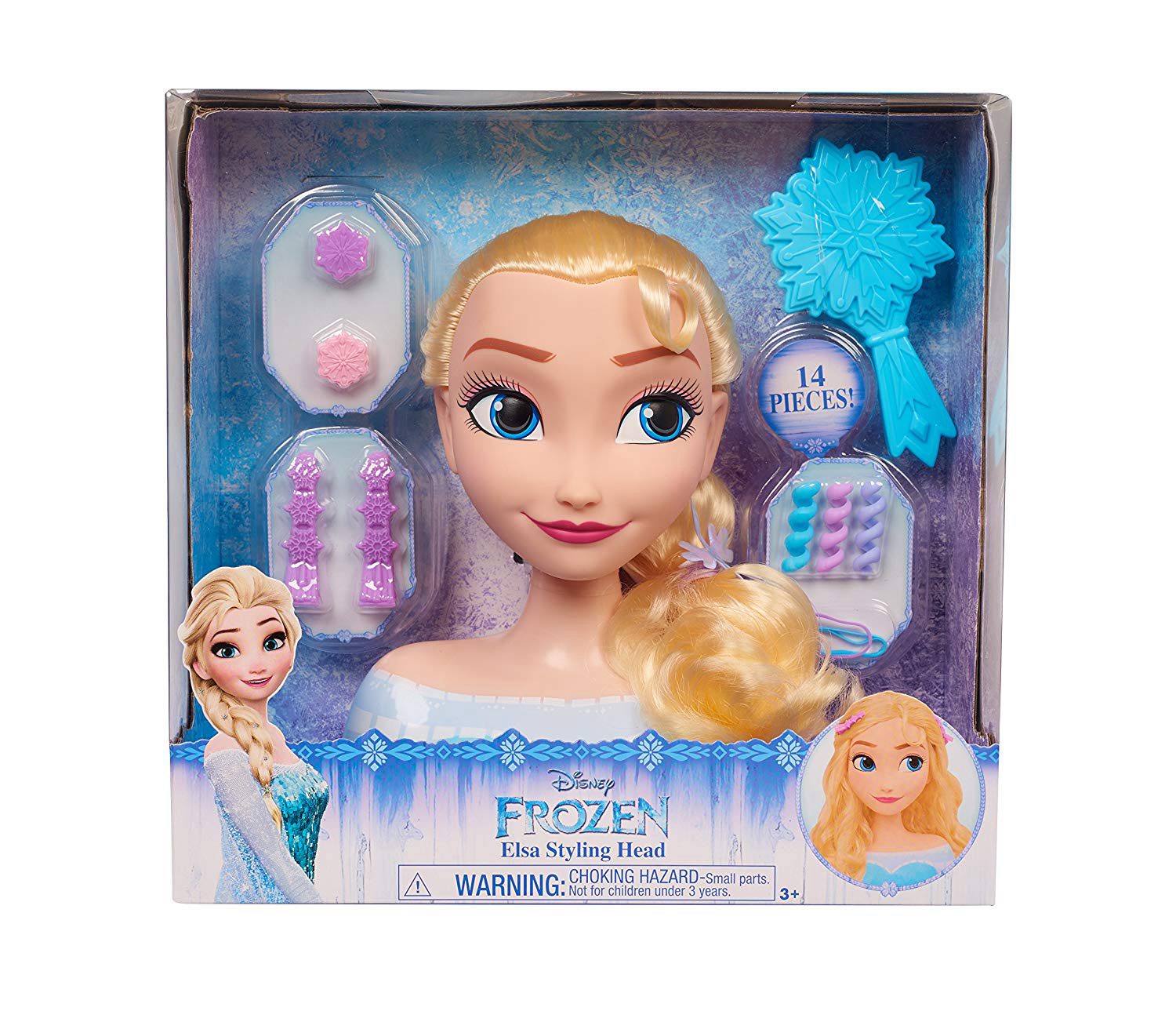 Disney Frozen Elsa Styling Head JPL12902 14 Pieces 