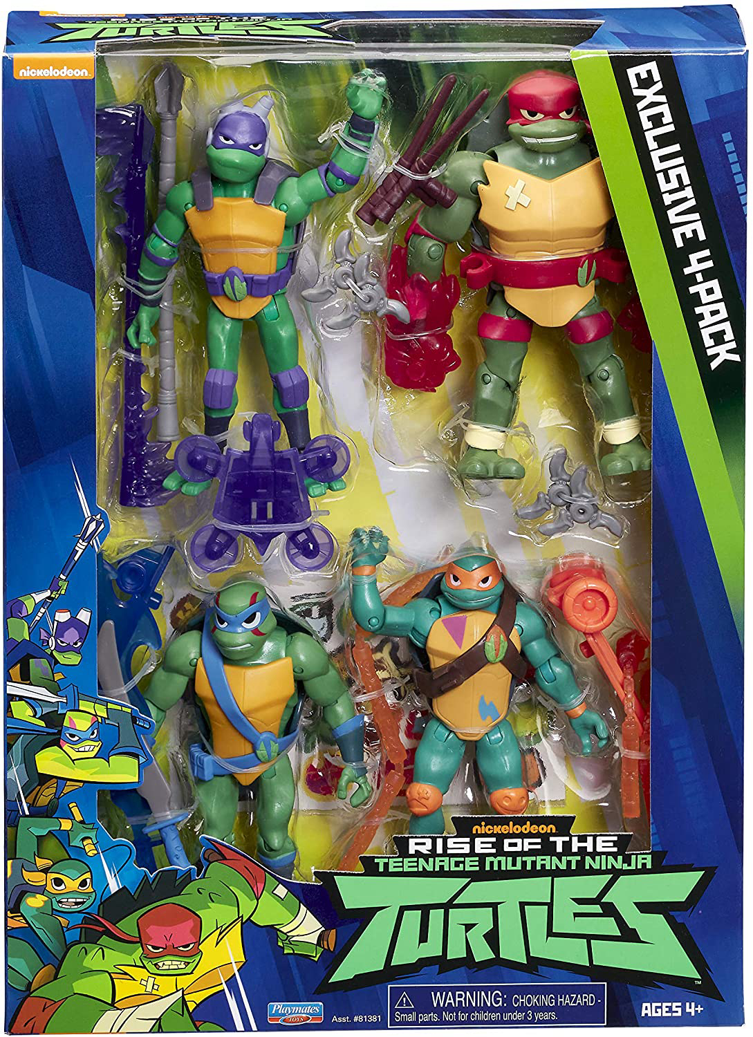 The Rise of The Teenage Mutant Ninja Turtles 4 Pack