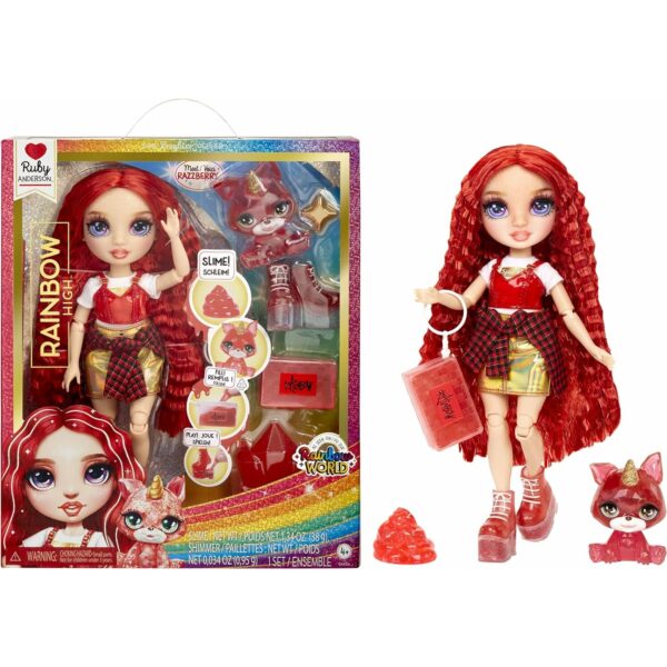 Rainbow High Fashion Doll with Slime & Pet - RUBY ANDERSON