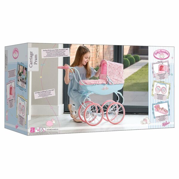 Baby Annabell Childrens 6 In 1 Toy Pram Stroller Pushchair