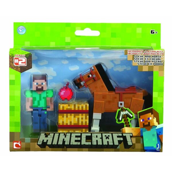 Minecraft Steve with Chestnut Horse
