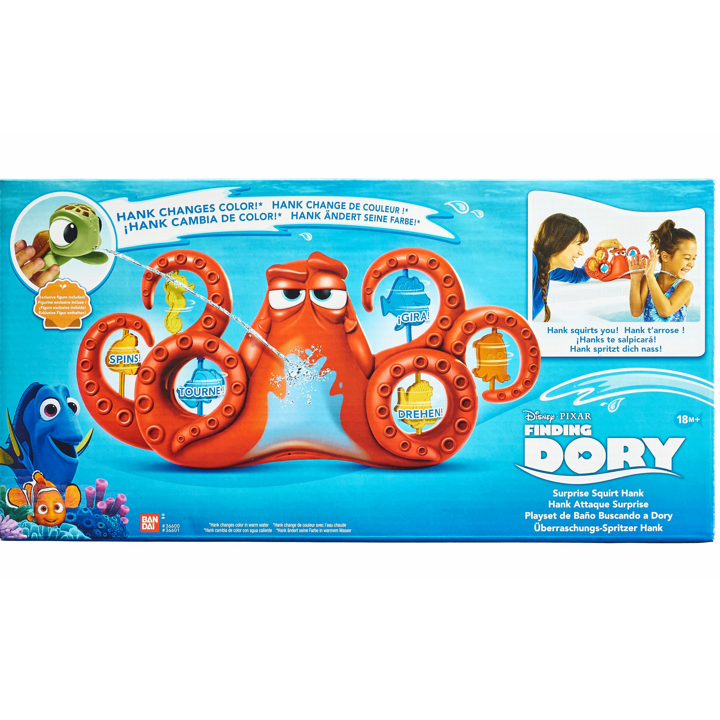 Bandai Finding Dory Surprise Squirt Hank Playset