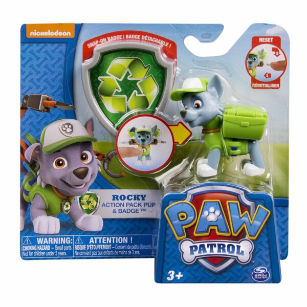 Paw Patrol Action Pack Pup & Badge - ROCKY