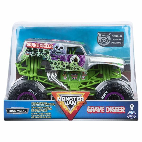 Monster Jam Monster Truck Die-Cast - Grave Digger - GREY TOP