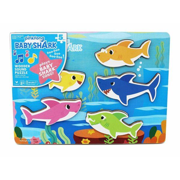 PinkfongBaby Chunky Shark Musical Wooden Puzzle
