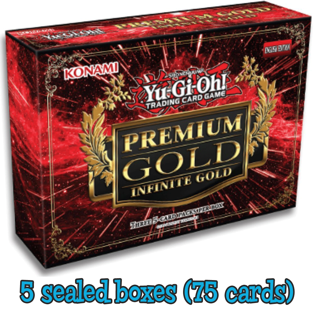 SEALED BOX OF 5 - Yu-Gi-Oh! Premium Gold 3 Infinite Gold