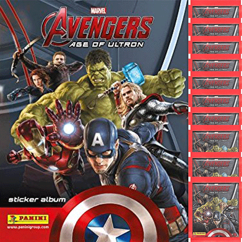 Marvel Avengers Age Of Ultron Sticker Starter pack +10 pks