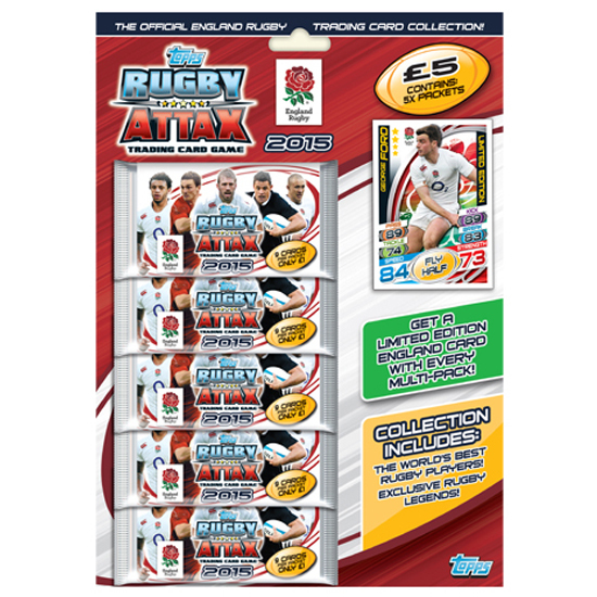 Topps England Rugby Attax MULTIPACKS (5 packs + LTD ED)