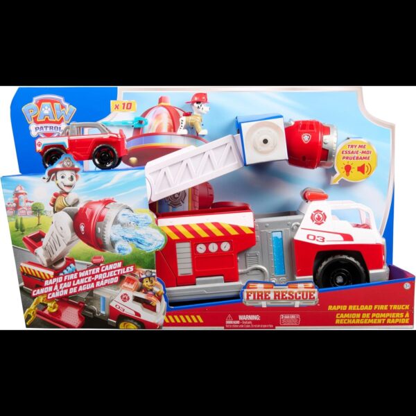 PAW Patrol Fire Rescue Rapid Reload Fire Truck & Marshal Fig