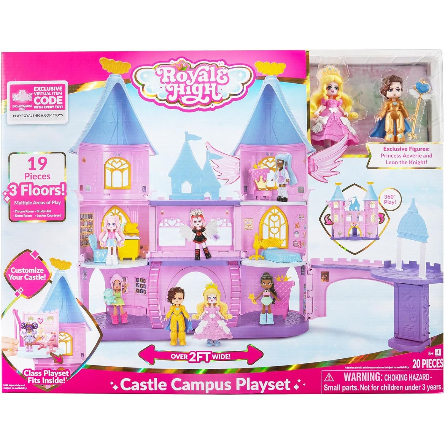 ROYALE HIGH CASTLE CAMPUS PLAYSET 2 EXCLUSIVE DOLLS